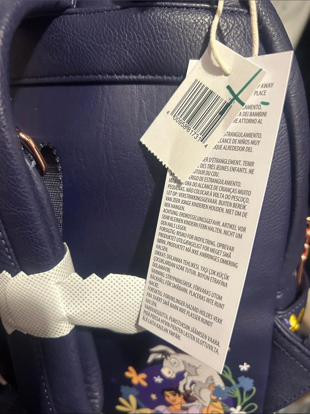 Loungefly Navy Floral 'Being Strong is Fabulous' Mini Backpack